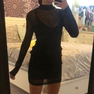 Sparkly sheer bodycon dress